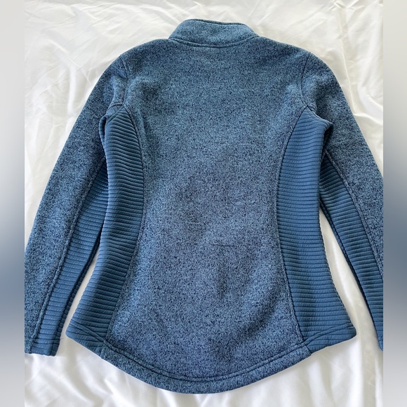 Time and Tru Blue Fuzzy Athletic Jacket Size Small - Picture 8 of 11